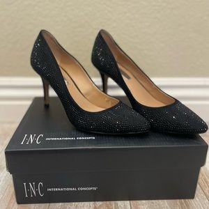 Like new, INC International Convepts black gem heels! ❤️‍🔥